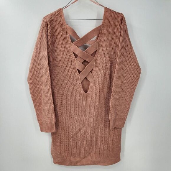 NWT AMBIANCE APPAREL Pink Sweater Womens Size Medium M - Picture 6 of 7